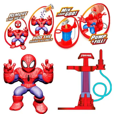 Obrázek produktu pro Bandai Spider-Man Goo Jit Zu – figurka hrdiny, červená Dětská, červená, jedna velikost