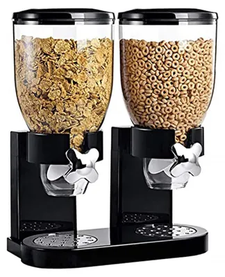 Image de Distributeur double de céréales de 2 litres, pour les céréales comme les Cornflakes et les friandises