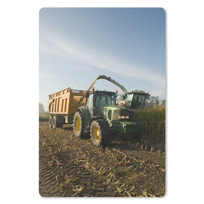 Produktbild von MuchoWow® Mauspad Mousepad Traktor - Anhänger - Mais - Grün - Landleben 40x60 cm - Mousepads - Maus Mat - Pad - Mausunterlage - Schreibtisch Accesoire