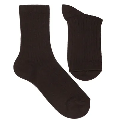 Produktbild von Herren Socken aus Baumwolle Rippe Schoko Größe 43-46