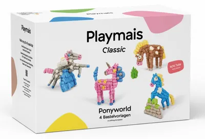 Imagen del producto de PlayMais: Kit de manualidades para fomentar la creatividad, modelo Classic 800 Ponyworld, a partir de 3 años