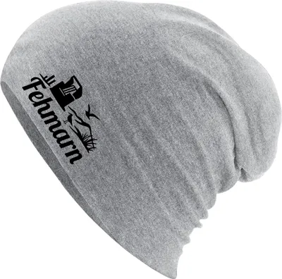 Produktbild von Huuraa Beanie Fehmarn Strandmotiv Heather Grey One Size Baumwolle und Elasthan Mütze Geschenkidee