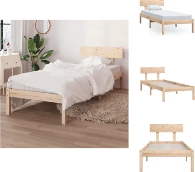 Obrázek produktu pro vidaXL Postel z masivu borovice 90x200 cm - Postele a rámy postelí