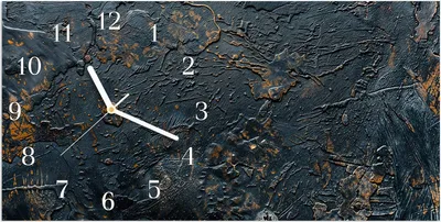 Produktbild von Wanduhr aus Glas mit Motiv Abstrakte Struktur- 60 x 30 cm - inkl. Aufhängesystem