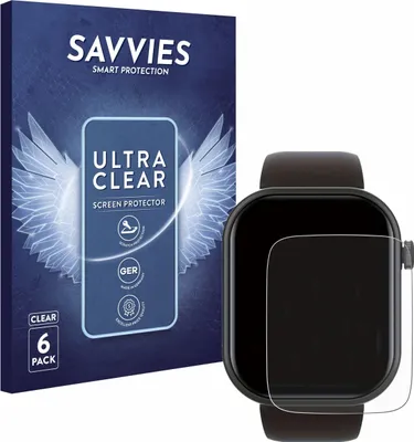 Produktbild von 6x Für Smartwatch IDW19 1.8" Schutzfolie Savvies Displayschutz Display Schutz Folie Klar Transparent
