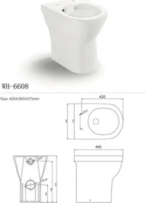 Produktbild von Stand-WC Cozy Tiefspüler ohne Spülrand weiß glänzend ohne WC-Sitz 1273817