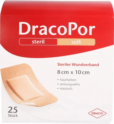 Image de Pansement Dracopor stérile couleur peau ster 8 x 10 cm, 25 pièces VER
