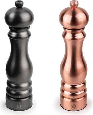 Produktbild von PEUGEOT Mühlenset 22cm Pfeffermühle Carbon Salzmühle Kupfer Stahlmahlwerk PARIS