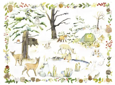 Produktbild von Adventskalender \Tiere am Winterteich\""