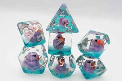 Image de Jeu de dés RPG "Lovely Duck" en mousse