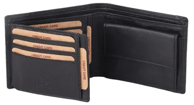 Produktbild von Benthill Geldbörse Herren Echt Leder - Portemonnaie mit RFID-Schutz - Männer Geldbeutel - Portmonee