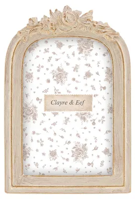 Image de Clayre & Eef : Cadre photo en plastique beige