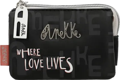 Produktbild von Anekke Geldbörse Peace & Love Nature Sixties Three Compartment Purse Black & White schwarz