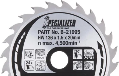 Zdjęcie produktu dla Akumulatorowa piła tarczowa Makita 135 x 20 mm - 24 zęby