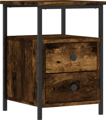 Obrázok produktu pre vidaXL Nočný stolík Smoked Oak 34x35,5x50 cm odvodený výrobok z dreva