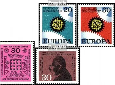 Produktbild von Briefmarken BRD (BR.Deutschland) 1967 Mi 533-534,535,536,537, 544,545 (kompl.Ausg.) postfrisch Europa
