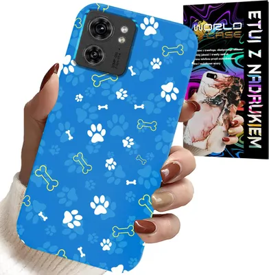 Zdjęcie produktu dla Etui Do Motorola Edge 40 - Łapki Kości Pies Patrol Wzory Dla Dzieci