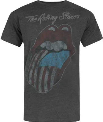 Produktbild von Amplified offizielles Herren Rolling Stones USA Tour 2 T-Shirt NS4455 (S) (Schwarz)