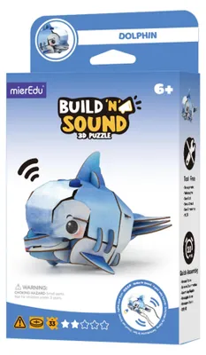 Produktbild von Mieredu 3D Puzzle Delfin - Lernspielzeug mit Soundeffekt für Kinder