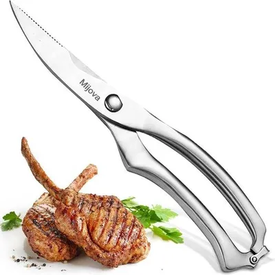 Produktbild von Famanu Küchenschere Hochwertige Geflügelschere mit Sicherheitsverriegelung - Edelstahl