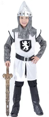 Produktbild von Mittelalter-Kreuzritterkostüm für Jungen S 4-6 Jahre (110-120 cm)