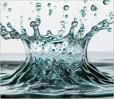 Produktbild von Spritzschutz Herdabdeckplatte Schneidebrett aus Glas Wassertropfen Splash 1-Teilig (60x52cm)