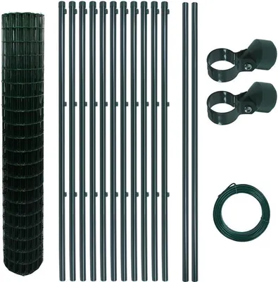 Produktbild von Schweißgitterzaun Komplettset 1,5 x 25m Zaunset Gartenzaun Zaun mit Pfosten Set
