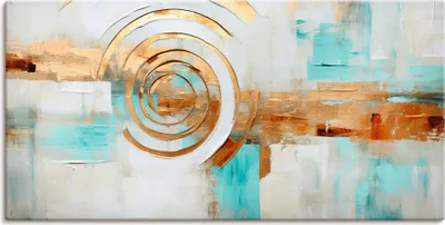 Produktbild von ARTland Leinwandbild ABSTRAKTE KUNST Surrealer Horizont Größe: 150x75 cm