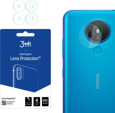 Produktbild von 3mk Hybridglas Lens Protection für Nokia 1.4 Kamera Objektiv Kameralinse 0,16mm 6H (4 Stück)