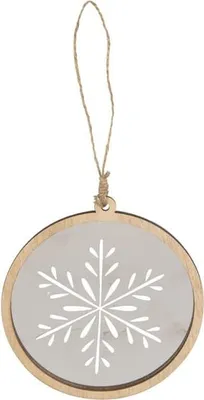 Produktbild von Dekohänger - Schneeflocke - braun/schwarz - ca. 12,5 cm