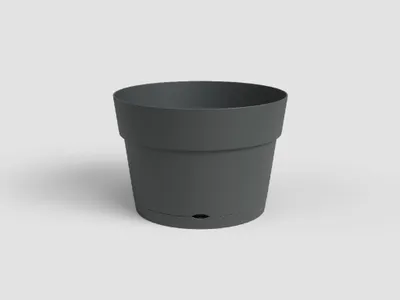 Obrázek produktu pro Artevasi Květináč CAPRI, se zásob. na vodu, 25 cm, plast, tmavě šedá