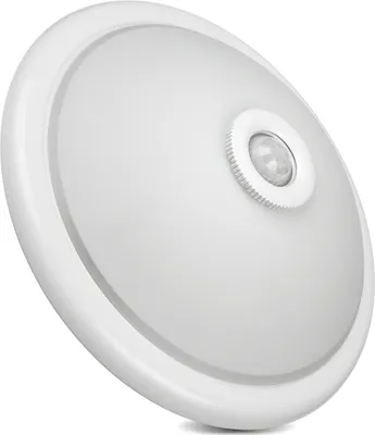 A white LED ceiling light with a motion sensor.