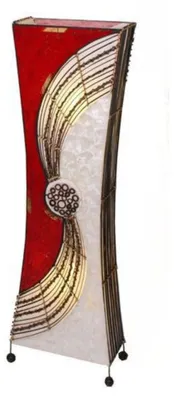Produktbild von Stehlampe Alisa 100cm Capiz Muschel Mosaik Bambus