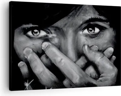 Produktbild von Bild auf Leinwand - Leinwandbild - Graffiti Wand Farbe Malerei - 70x50cm - Wand Bild - Wanddeko - Leinwanddruck - Bilder - Kunstdruck - Wanddekoration - Leinwand bilder - Wandkunst - AA70x50-0459