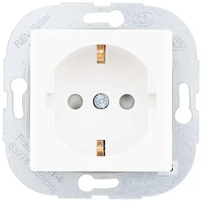 Produktbild von Unterputz Steckdose 1-Fach REV Quadro Weiß, Abdeckung, ohne USB