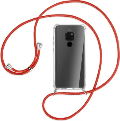 Produktbild von Handykette Backcover-Schutzhülle mit Band (Metall silberfarben) für Huawei Mate 20 - roségold