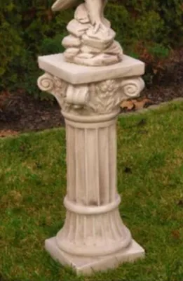 Produktbild von Casa Padrino Barock Säule Beige H. 76 cm - Prunkvolle Gartensäule im Barockstil - Gartendeko Stein Säule - Barock Garten & Terrassen Deko Accessoires