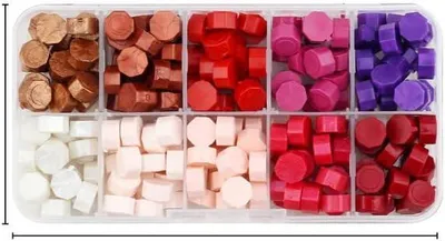 Imagen del producto de Sellos de cera, 200 unidades, sellos octagonales para trabajos de manualidades vintage, invitaciones de boda y para sellar sobres