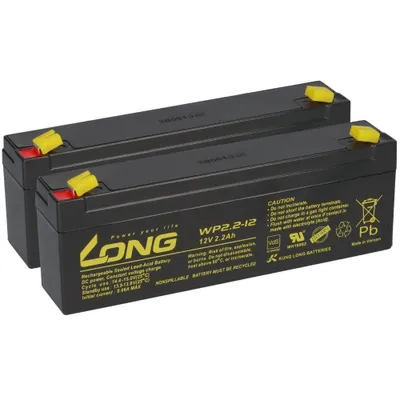 Obrázek produktu pro 2x olověný akumulátor 12V 2,2Ah kompatibilní s elektrickými posuvnými dveřmi AGM VdS