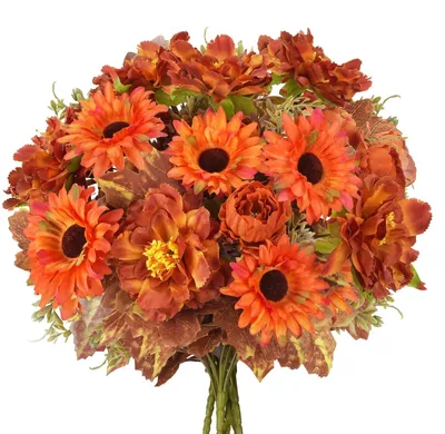 Image de Omgoods - Ensemble de 6 fleurs artificielles d'automne