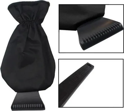 Obrázek produktu pro Flamenco Mystique Škrabka na sníh a led s dlouhou teplou rukavicí, černá, 35cm x 18cm, váha 117g