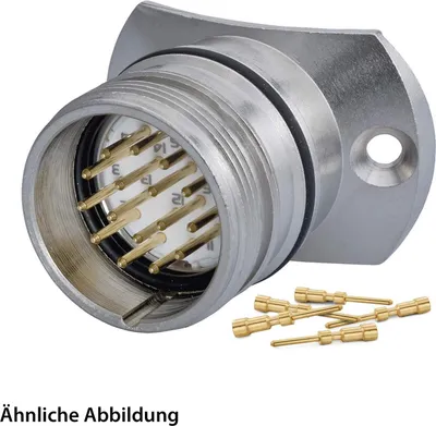 Produktbild von HUMMEL SET inkl. Kontakte M23 Signal Gerätesteckverbinder Radius 35mm, Crimp gerade Polzahl 9-pol. 1+8, Stift mit