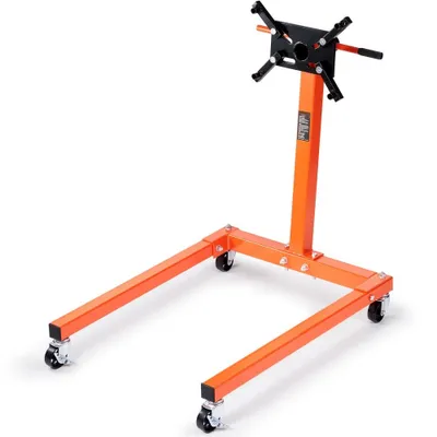 Image de Support de moteur - Support de moteur 590 kg - Cric à griffes Support de boîte de vitesses - Cric de moteur pour atelier automobile avec 4 roues & poignée 508 mm - Cric mobile Grue à moteur - Outils de réparation moteur