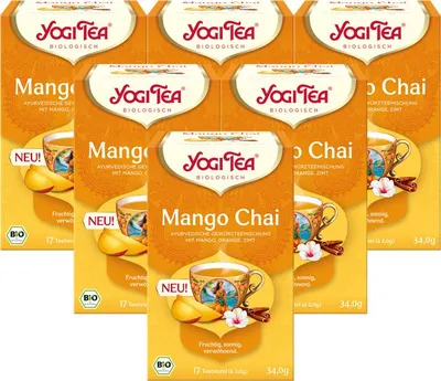 Produktbild von 6 x YOGI TEA Mango Chai | 6 x 34g