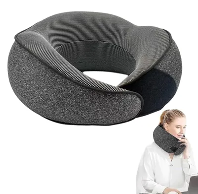 Immagine prodotto di Omgoods - Cuscino da viaggio per aereo in memory foam - Cuscino ortopedico regolabile