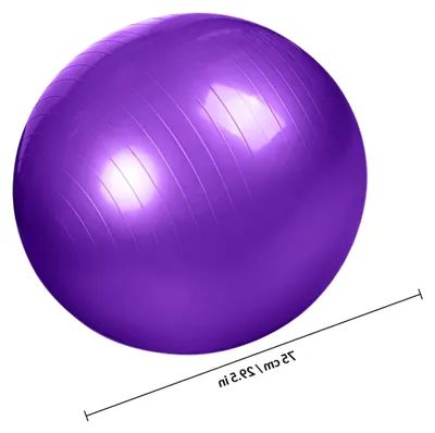 Produktbild von Robuster PVC-Gymnastikball 75 cm mit Luftpumpe für Pilates und Yoga