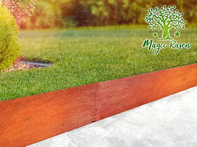 Produktbild von Rasenkante H-150mm L-6m Cortenstahl 2mm Edelrost Mähkante Beeteinfassung Metall Rostig Corten