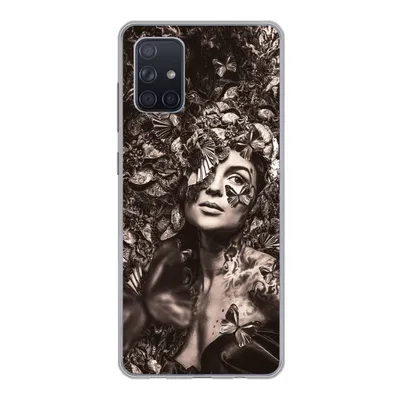 Produktbild von MuchoWow® Handyhülle Schutzhülle Hülle für Samsung Galaxy A51 5G Frau - Tiere - Pflanzen Silikon Softcase Handy Hülle - Abbildung