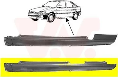 Produktbild von VAN WEZEL 1854104 Schweller Reparaturblech Einstiegblech Rechts für FORD Escort VI Schrägheck (GAL, AAL, ABL) Escort V Schrägheck (GAL)