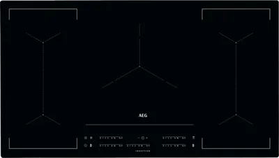 Zdjęcie produktu dla AEG IKE95454IB, Czarny, Wbudowany, 90 cm, Płyta indukcyjna strefowa, Szkło, 5 stref(y)